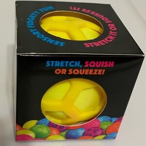 Honeycomb Squishy Stretch Ball NEW YELLOW